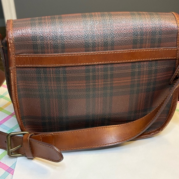 Ralph Lauren vintage Brown and Black Checkered Crossbody Bag - Picture 2 of 6